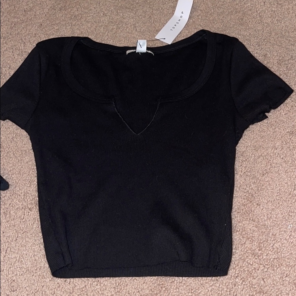 top shop black t shirt